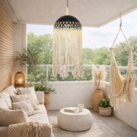 Pendul Stil Boho Negru