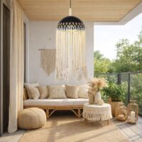 Pendul Stil Boho Negru