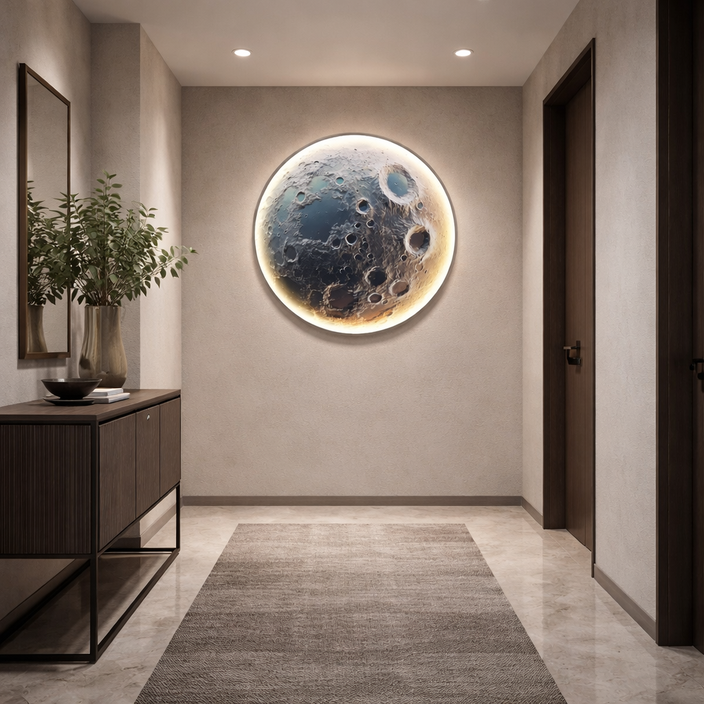 Tablou LED decorativ Luna Cosmica, 60 cm Tablou LED decorativ Luna Cosmica, 60 cm