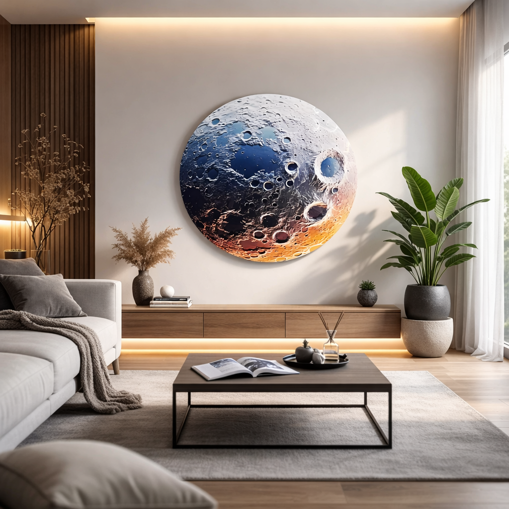 Tablou LED decorativ Luna Cosmica, 80 cm Tablou LED decorativ Luna Cosmica, 80 cm