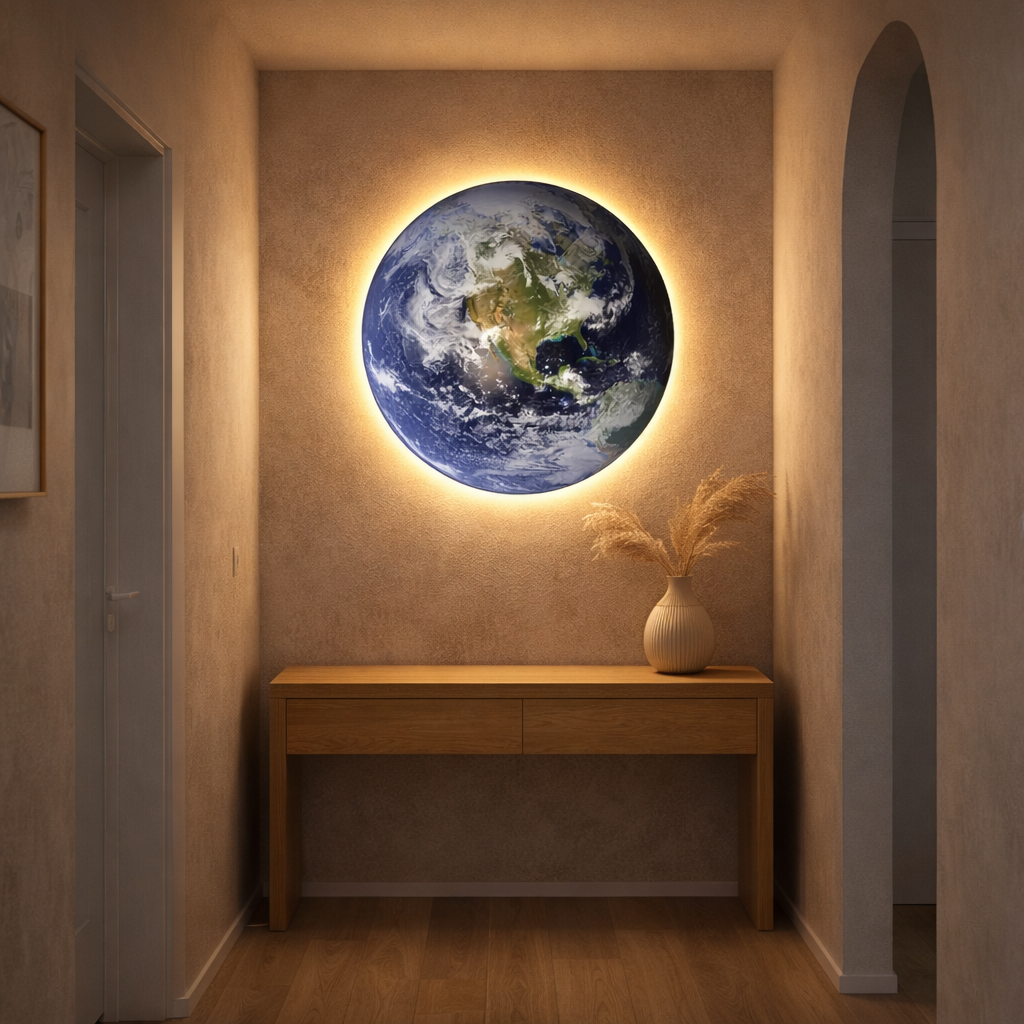 Tablou LED decorativ Pamant, 60 cm Tablou LED decorativ Pamant, 60 cm