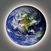 Tablou LED decorativ Pamant, 80 cm