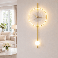 Aplica LED 21W cu Ceas Auriu Moon Style