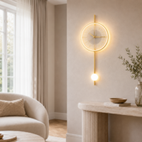 Aplica LED 21W cu Ceas Auriu Moon Style