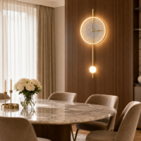 Aplica LED 21W cu Ceas Auriu Moon Style
