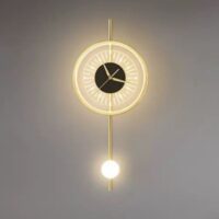 Aplica LED 24W cu Ceas Auriu Moon Style