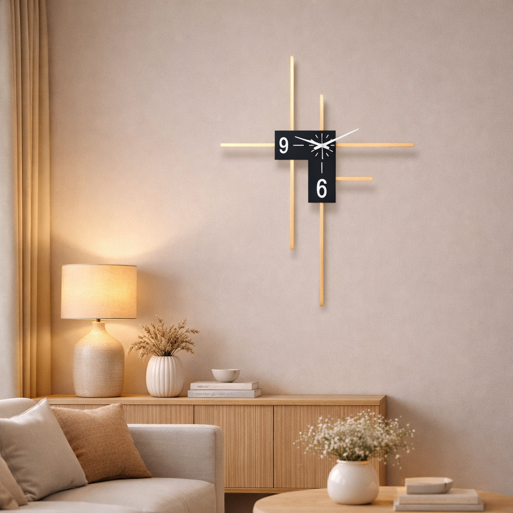 Aplica LED 24W cu Ceas Negru Axis Aplica LED 24W cu Ceas Negru Axis