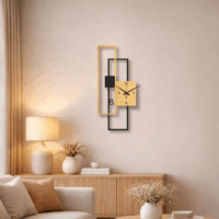 Aplica LED 24W cu Ceas Negru Linea