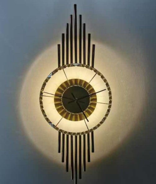 Aplica LED 24W cu Ceas Negru Royal Time Aplica LED 24W cu Ceas Negru Royal Time