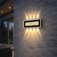 Aplica LED Exterior 12W Ice Frame, lumina calda