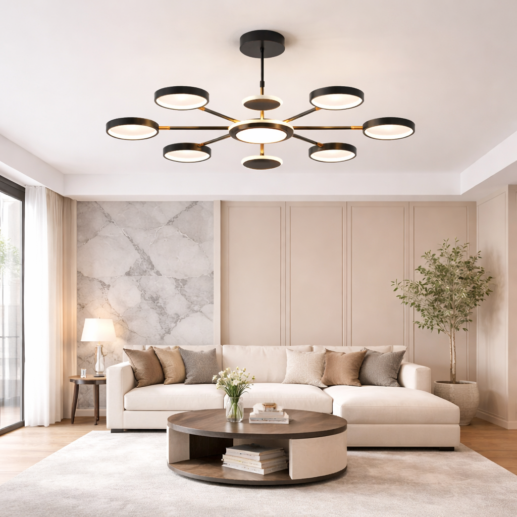 Lustra LED 120W Space Eternity LM Black 12 Lustra LED 120W Space Eternity LM Black 12