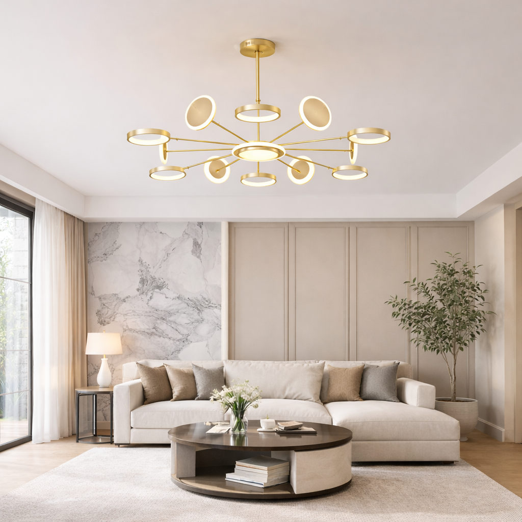 Lustra LED 120W Space Eternity LM Gold 12 Lustra LED 120W Space Eternity LM Gold 12