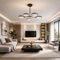 Lustra LED 80W Space Eternity LM Black 6