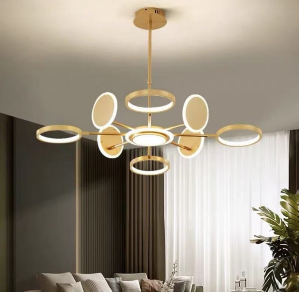 Lustra LED 90W Space Eternity LM Gold 8 Lustra LED 90W Space Eternity LM Gold 8