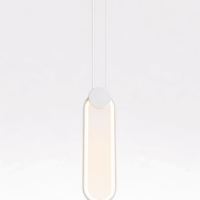 Pendul LED 24W Minimalist Oval Alb
