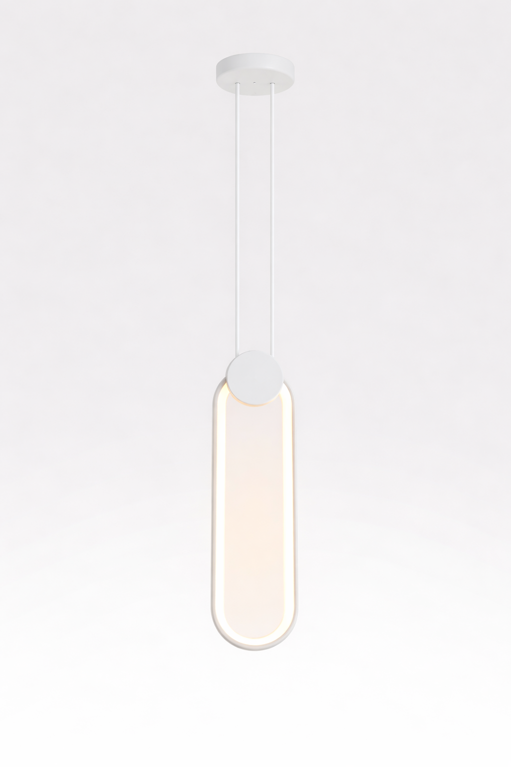 Pendul LED 24W Minimalist Oval Alb Pendul LED 24W Minimalist Oval Alb