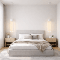 Pendul  LED 24W Minimalist Oval Alb