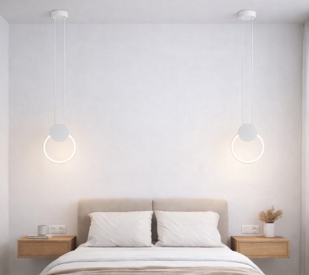 Pendul LED 24W Ring Alb Pendul LED 24W Ring Alb