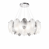 Candelabru LED Feather Silver Luxury TK