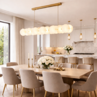 Candelabru LED Dining Natural Marble Luxury TK, 120x12 cm