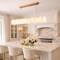 Candelabru LED Dining Natural Marble Luxury TK, 120x12 cm