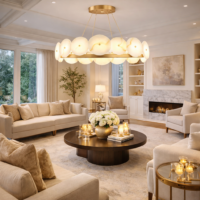 Candelabru LED Disc Natural Marble Luxury TK