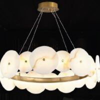 Candelabru LED Disc Natural Marble Luxury TK