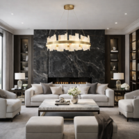 Candelabru LED Crown Natural Marble Luxury TK