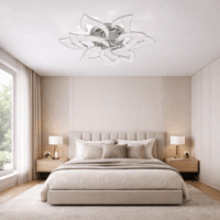 Lustra 200W Sun Flower Glam Argintiu