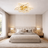 Lustra 200W Sun Flower Glam Auriu