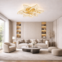 Lustra 200W Sun Flower Glam Auriu