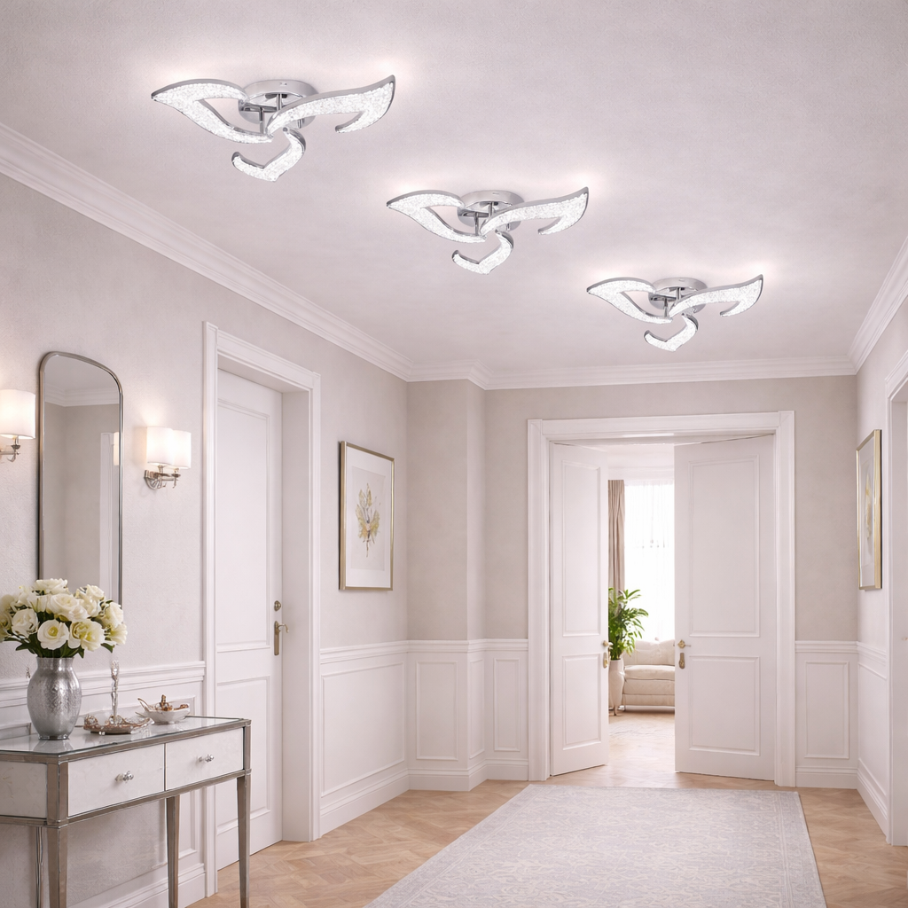 Lustra 70W Mini Sun Flower Glam 3, Argintiu Lustra 70W Mini Sun Flower Glam 3, Argintiu