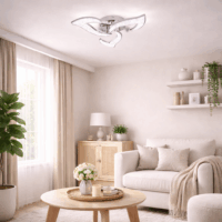 Lustra 70W Mini Sun Flower Glam 3, Argintiu