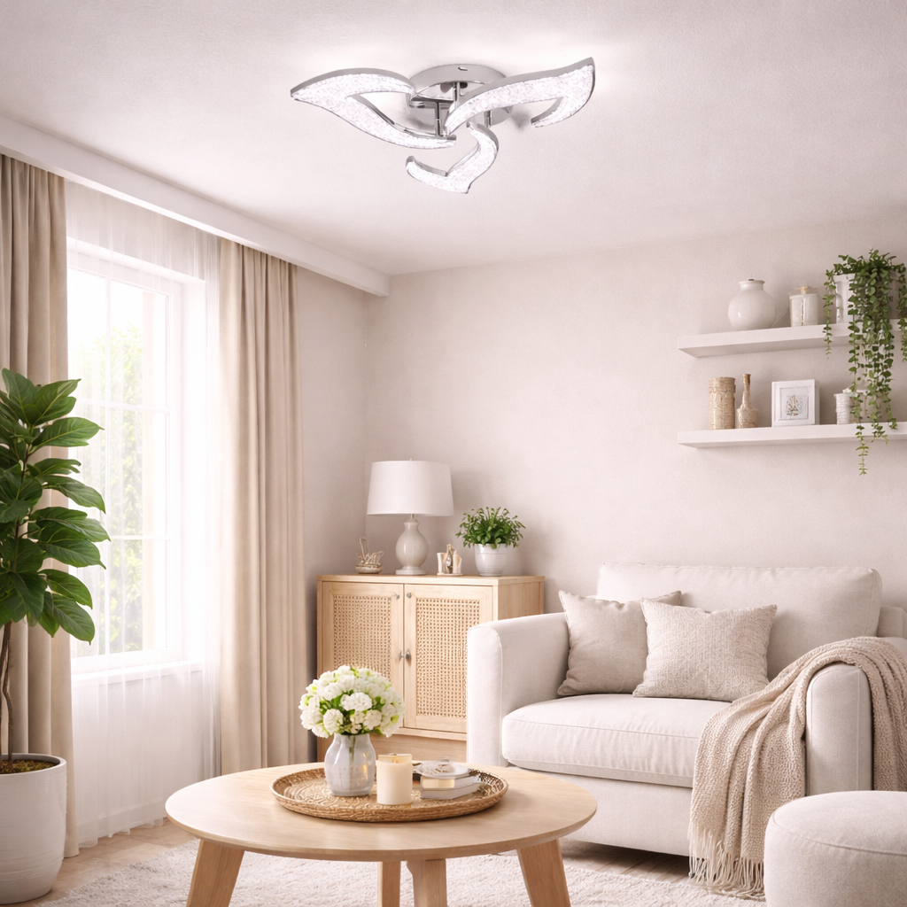 Lustra 70W Mini Sun Flower Glam 3, Argintiu Lustra 70W Mini Sun Flower Glam 3, Argintiu