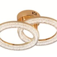 Lustra Mini Double Ring Glam, Auriu