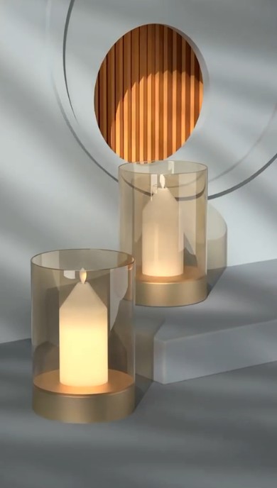 Veioza LED Flame Glass Veioza LED Flame Glass