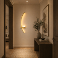 Aplica LED Arc Light Gold
