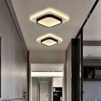 Aplica LED Wood Square Negru SLIM