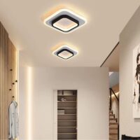 Aplica LED Wood Square Negru SLIM