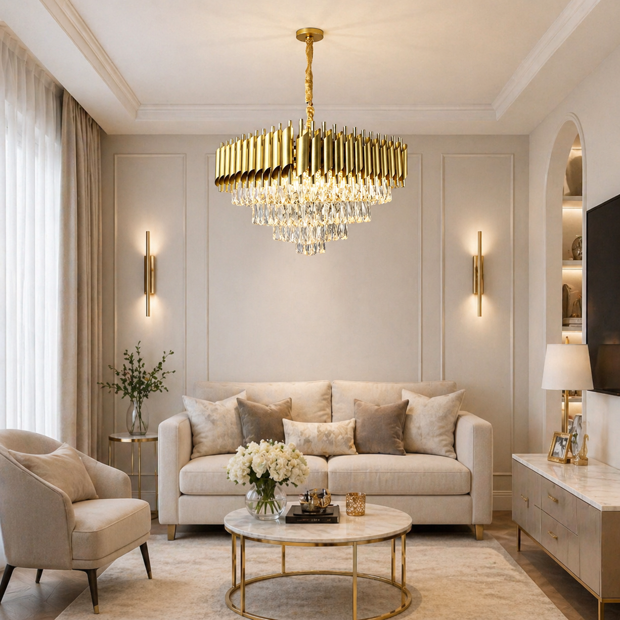 Candelabru Bohemian Gold Patrat, 400 Candelabru Bohemian Gold Patrat, 400