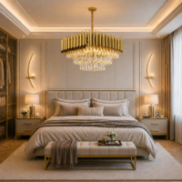 Candelabru Bohemian Gold Patrat, 400