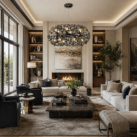Candelabru Firefly Black 500
