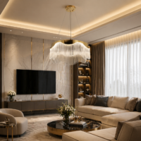 Candelabru LED 123W Cascade Gold 60