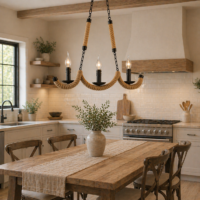 Candelabru Rustic Loft Rope 3