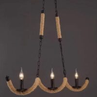 Candelabru Rustic Loft Rope 3