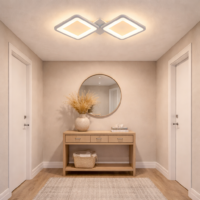 Lustra LED 44W Ceiling 2 Patrate Alb