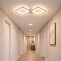 Lustra LED 44W Ceiling 2 Patrate Alb