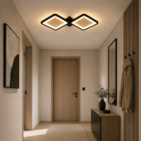 Lustra LED 44W Ceiling 2 Patrate Negru