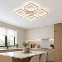 Lustra LED 88W Ceiling 4 Patrate Mini Alb