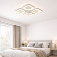 Lustra LED 88W Ceiling 4 Patrate Mini Alb